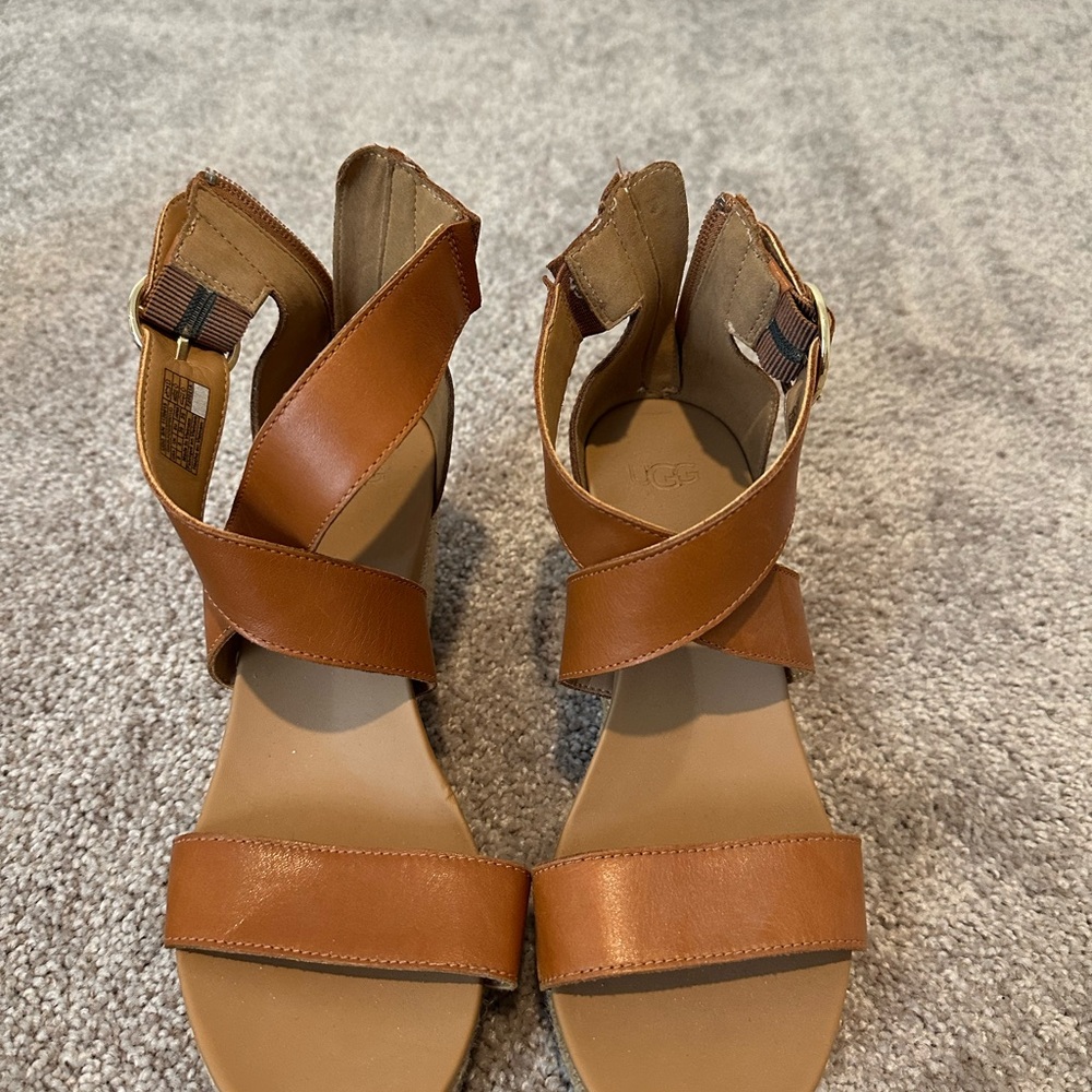 UGG Tan Strappy Sandals